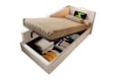 Flieks Polsterbett Daybett Beige mit Stauraum und Leselicht Bild 2