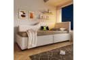 Flieks Polsterbett Daybett Beige mit Stauraum und Leselicht Bild 3