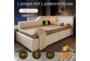 Flieks Polsterbett Daybett Beige mit Stauraum und Leselicht Bild 4