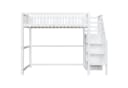 Flieks Hochbett Massivholz mit Treppe und Kleiderstange Bild 5