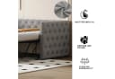Flieks Daybett Samt Grau Schlafsofa mit Unterbett Bild 4