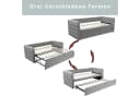 Flieks Daybett Samt Grau Schlafsofa mit Unterbett Bild 5