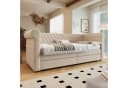 Flieks Daybett Polsterbett mit Schubladen Beige Leinen Bild 3