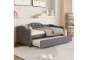 Flieks Daybett Grau mit Ausziehbett und Leinenbezug Bild 3