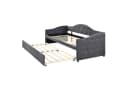 Flieks Daybett Grau mit Ausziehbett und Leinenbezug Bild 5