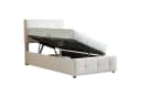 Flieks Polsterbett Hydraulisches Stauraumbett Beige Samt Bild 2