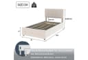 Flieks Polsterbett Hydraulisches Stauraumbett Beige Samt Bild 4