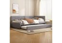 Flieks Daybett Grau Samt mit Ausziehbett Bild 1