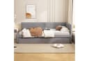 Flieks Daybett Grau Samt mit Ausziehbett Bild 3