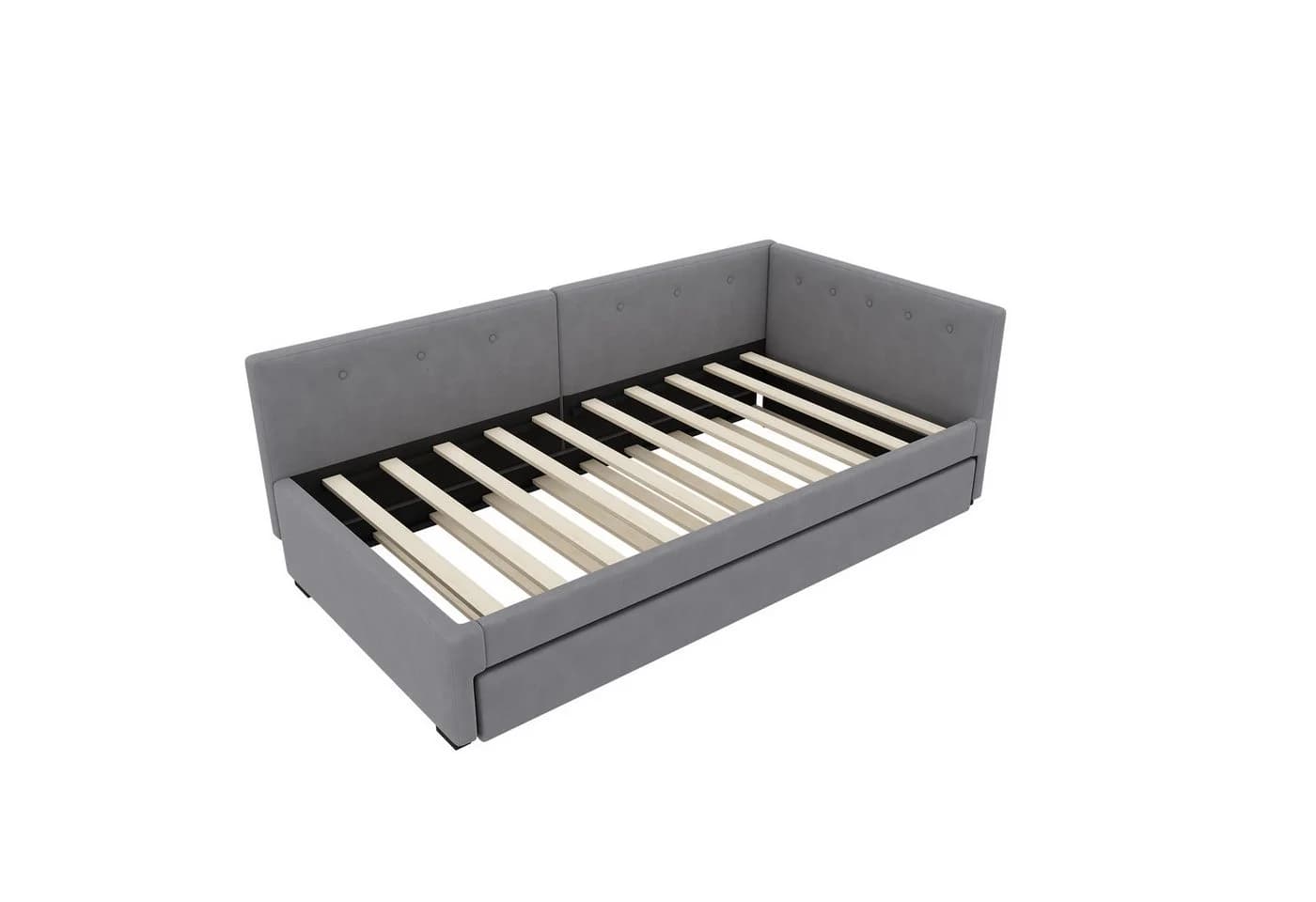 Flieks Daybett Grau Samt mit Ausziehbett - Bild 5
