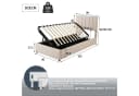 Flieks Polsterbett mit Hydraulik-Stauraum Leinen Beige Bild 3