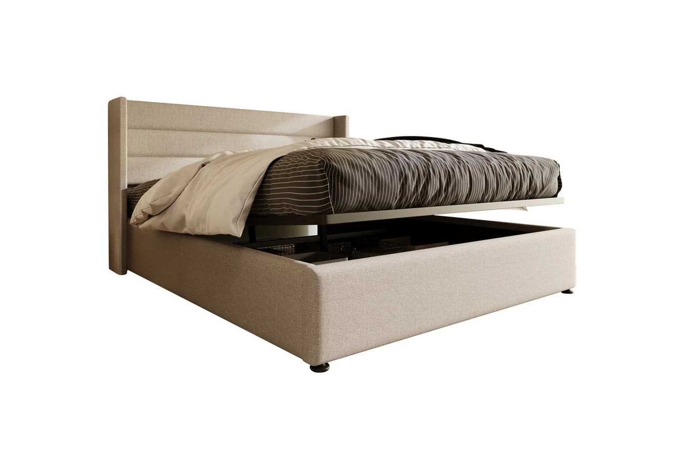 Flieks Funktionsbett Cozy Beige Polsterbett mit Stauraum - Bild 2