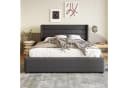 Flieks Funktionsbett cozy Stauraumbett Grau Leinen Bild 3