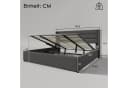 Flieks Funktionsbett cozy Stauraumbett Grau Leinen Bild 4