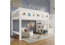 Flieks Kinderbett Hochbett mit Tafel und Stauraumtreppe Bild 3