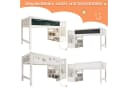 Flieks Kinderbett Hochbett mit Tafel und Stauraumtreppe Bild 5