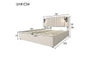 Flieks Polsterbett mit Stauraum und Leselampe Beige Bild 5