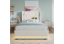 Flieks Polsterbett Einzelbett 90x200cm mit LED und Stauraum Bild 3