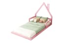 Flieks Kinderbett Hausbett 90x200cm Rosa Kiefernholz Bild 2