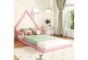 Flieks Kinderbett Hausbett 90x200cm Rosa Kiefernholz Bild 3