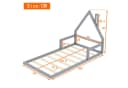 Flieks Kinderbett Hausbett 90x200cm Kiefernholz Grau Bild 4