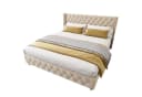 Flieks Polsterbett Massivholz Doppelbett 160x200cm mit Lattenrost und Polster-Kopfteil Bild 2