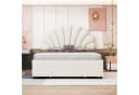 Flieks Polsterbett Blumenform Samt Beige 140x200cm mit Schubladen Bild 3