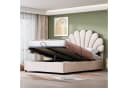 Flieks Polsterbett Hydraulisch Samt Beige 140x200cm Bild 1