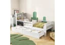 Flieks Kinderbett Kiefer Massivholz mit Schubladen und Tafel Bild 2