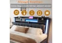 Flieks Polsterbett LED Schwebebett Grau USB Stauraum Bild 5