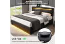 Flieks Polsterbett LED mit USB und Schubladen Schwarz Bild 3