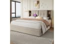 Flieks Polsterbett mit USB-Ladefunktion und Stauraum Leinen Beige Bild 3