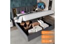 Flieks Polsterbett 160x200 Grau mit USB-Ladefunktion & Stauraum Bild 4