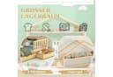 Flieks Kinderbett Hausbett Einzelbett Kiefer mit Ablageregal und 2 Schubladen Bild 3