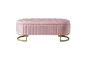 Flieks Polsterbank Rosa Samt mit Stauraum Bild 5
