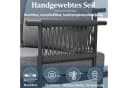 Flieks Gartenlounge-Set 6-Sitzer Grau Seil Glastisch Bild 3