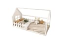 Flieks Massivholzbett Kinderbett Hausbett Einzelbett 90x200cm mit Lattenrost und Zaun Bild 2