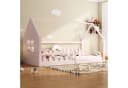 Flieks Massivholzbett Kinderbett Hausbett Einzelbett 90x200cm mit Lattenrost und Zaun Bild 1