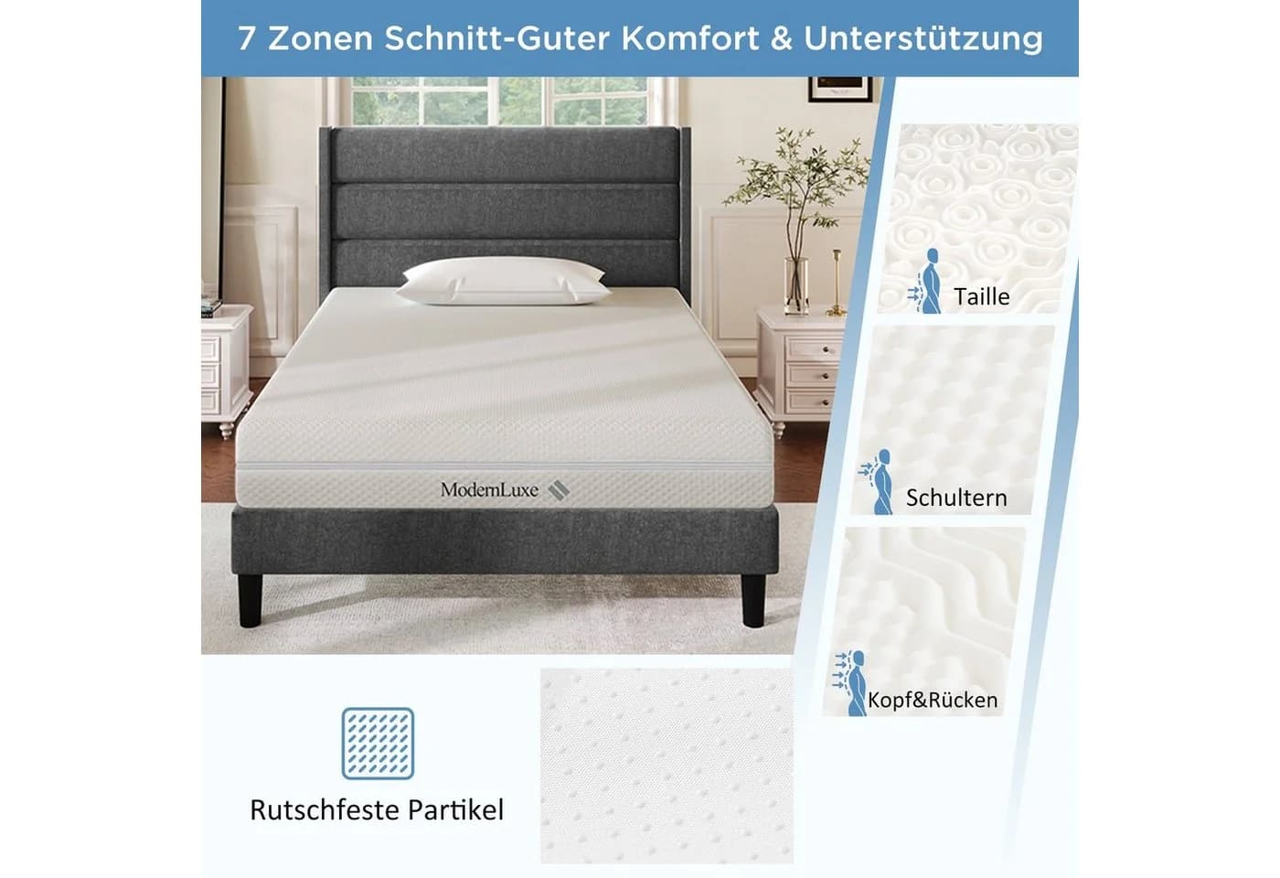 Flieks Kaltschaummatratze Wendematratze 7 Zonen H2/H3 - Bild 5