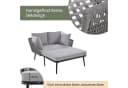 Flieks Gartenliege 2-Sitzer Gartensofa Sonnenliege Gartenlounge Balkonset aus Seil Bild 5