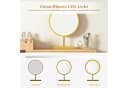 Flieks Schminktisch mit LED-Spiegel und Seitenschrank Beige Bild 4