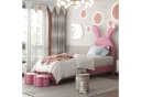 Flieks Polsterbett LED Kinderbett Rosa mit Hasenohren Bild 1