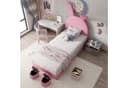Flieks Polsterbett LED Kinderbett Rosa mit Hasenohren Bild 3