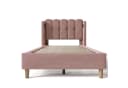 Flieks Polsterbett Einzelbett Rosa Samt USB/Typ-C Ladeanschlüsse Bild 5