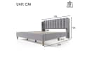 Flieks Polsterbett Grau mit USB/Typ-C Ladeanschlüssen 180x200cm Bild 3