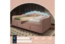 Flieks Daybett Rosa mit LED und hydraulischem Stauraum Bild 4