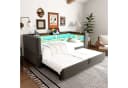 Flieks Daybett Polsterbett mit LED und Stauraum Grau Bild 1