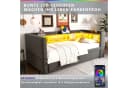 Flieks Daybett Polsterbett mit LED und Stauraum Grau Bild 5