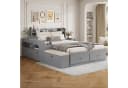 Flieks Kombi-Bett Doppelbett 140x200cm mit Stauraum und Sofabank Grau Bild 2