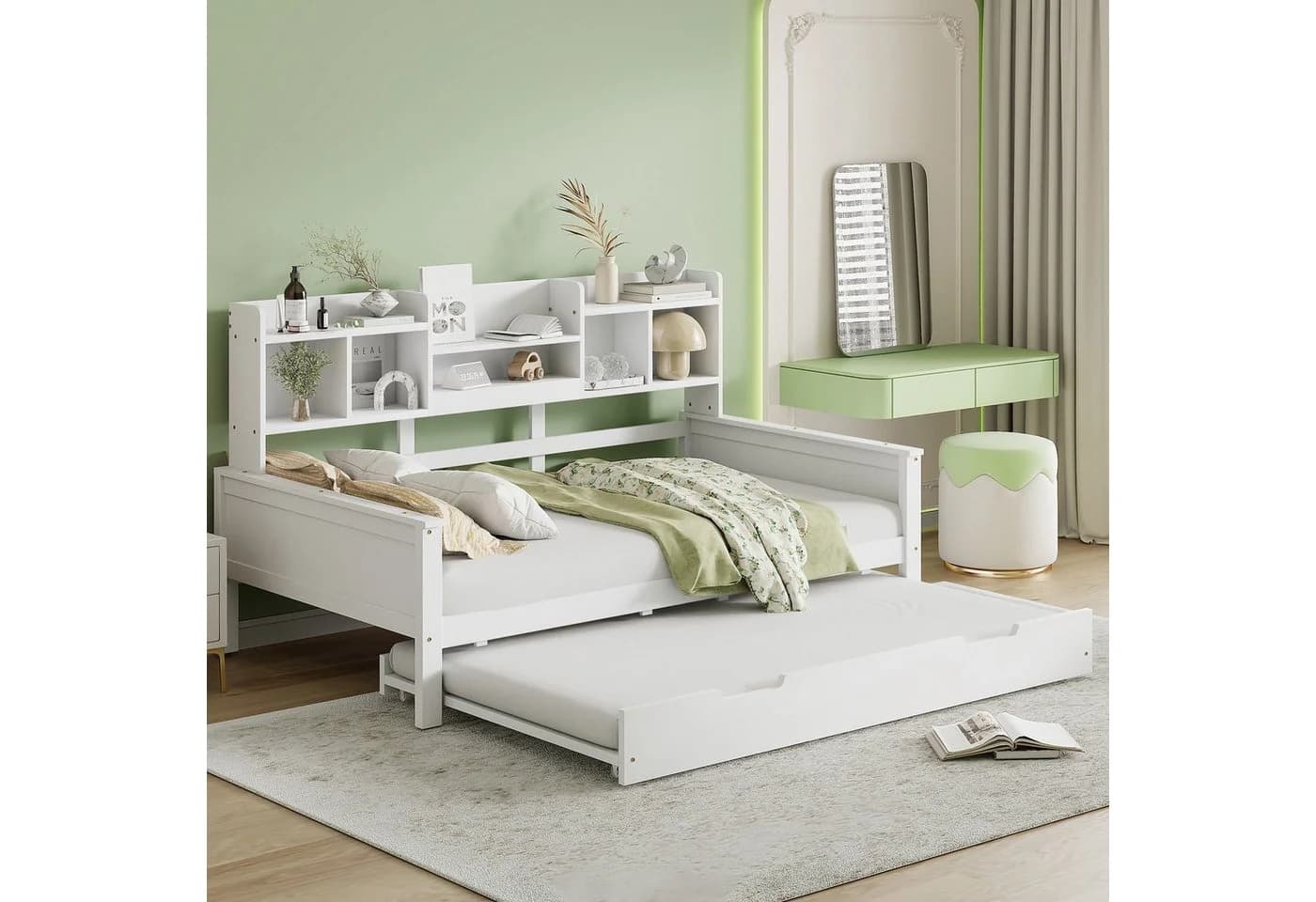 Flieks Daybett mit Ausziehbett und Stauraum Weiß - Bild 2